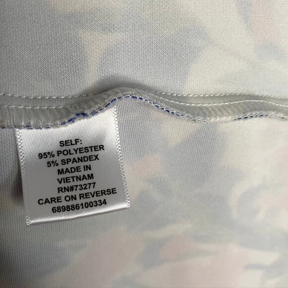 Women's Plus Elle Short Sleeve White Floral Pink Purple Spring Dress XXL - Picture 9 of 10